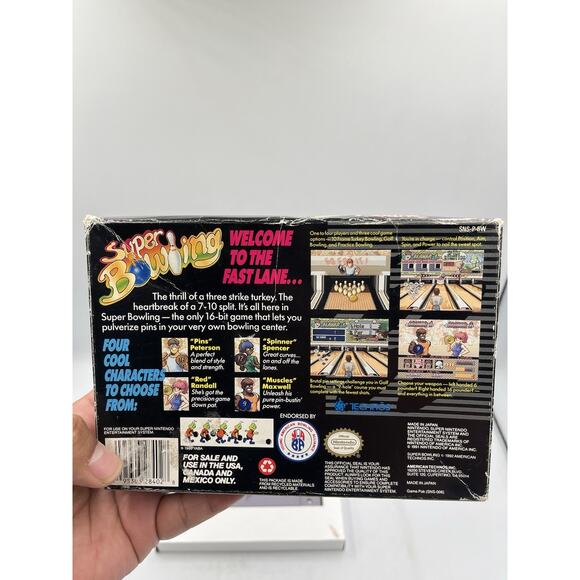 Super Bowling Super Nintendo SNES With Original Box + Protector - Picture 9 of 16